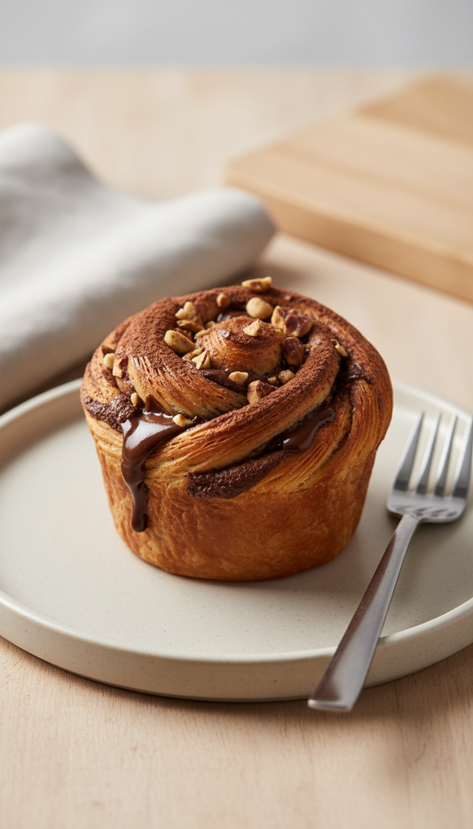 Chocolate Hazelnut Cruffin